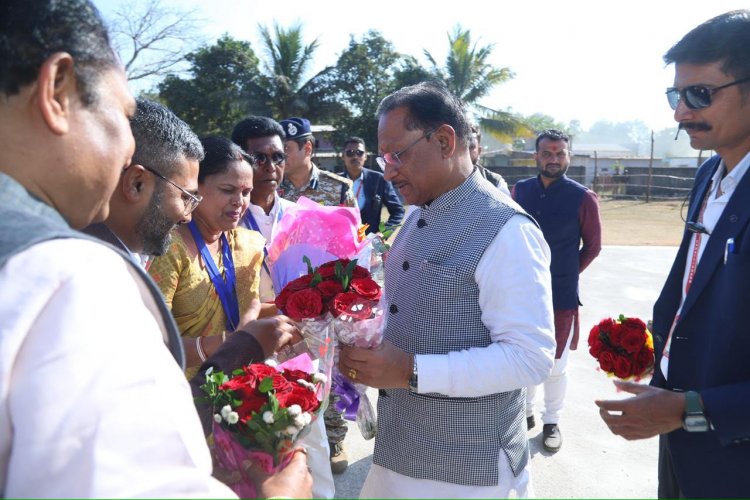 *मुख्यमंत्री के पखांजूर आगमन पर जनप्रतिनिधियों ने किया आत्मीय स्वागत*