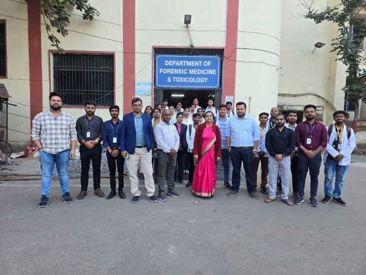 आंजनेय विश्वविद्यालय के फोरेंसिक साइंस छात्रों ने की ऑटोप्सी सिमुलेशन की यात्रा