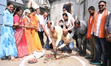 मदर टेरेसा वार्ड में विकास का नया अध्याय, विधायक पुरंदर मिश्रा के हाथों 16 लाख के कार्यों का भूमिपूजन