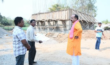 डिप्टी सीएम अरुण साव ने पुल निर्माण की धीमी गति पर अधिकारियों को लगाई फटकार, ठेकेदार के खिलाफ कार्रवाई के दिए निर्देश*
