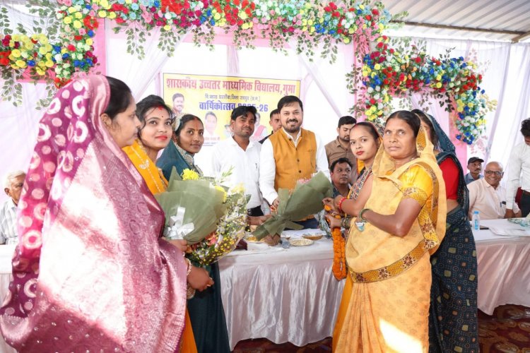 शा.उ.मा.वि. गुमा के वार्षिक उत्सव में उमड़ा उत्साह; मुख्य अतिथि के रूप में शामिल हुए विधायक अनुज शर्मा