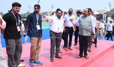 उप मुख्यमंत्री  अरुण साव ने खेलो इंडिया ट्राइबल गेम्स के शुभारंभ एवं खेल स्थल का निरीक्षण कर तैयारियों का लिया जायजा