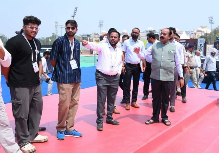 उप मुख्यमंत्री  अरुण साव ने खेलो इंडिया ट्राइबल गेम्स के शुभारंभ एवं खेल स्थल का निरीक्षण कर तैयारियों का लिया जायजा