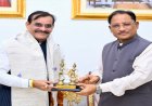 मुख्यमंत्री से सांसद विष्णु दत्त शर्मा ने की सौजन्य मुलाकात
