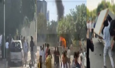 सैलरी की मांग को लेकर भारी बवाल, कर्मचारियों ने गाड़ियों में तोड़फोड़ कर लगाई आग, भारी पुलिस बल तैनात