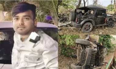 तेज रफ्तार थार दुर्घटनाग्रस्त, सवार एक युवक की मौत, दो घायल