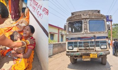 शादी की खुशियां मातम में बदली: तेज रफ्तार हाईवा की टक्कर से 4 साल के मासूम की मौत, मां गंभीर घायल, गांव में पसरा मातम…