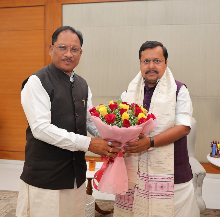 मुख्यमंत्री  विष्णुदेव साय ने भाजपा राष्ट्रीय अध्यक्ष  नितिन नवीन से की सौजन्य भेंट, स्थापना दिवस की दी शुभकामनाएं