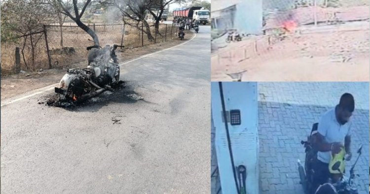 सरेराह युवक ने खुद को लगाई आग, 80% झुलसा, घटना CCTV में कैद