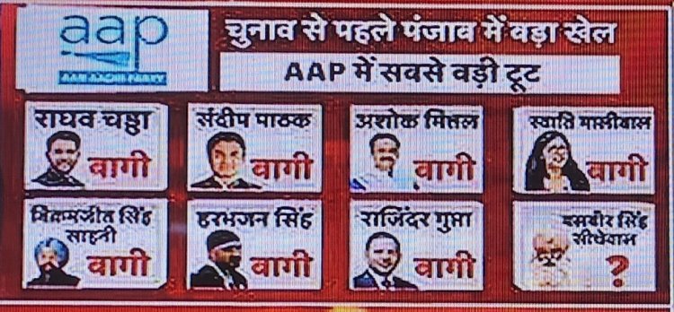 आम आदमी पार्टी के 7 सांसदों ने पार्टी छोड़ी : भाजपा में होंगे शामिल