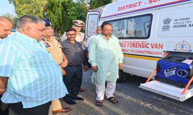 कानून व्यवस्था को तकनीक से सशक्त बनाने की अभिनव पहल - मंत्री अग्रवाल ने अत्याधुनिक मोबाइल फॉरेंसिक वैन को दिखाई हरी झंडी