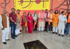 रायपुर पहुँचे केंद्रीय वस्त्र उद्योग मंत्री  गिरिराज सिंह का स्वामी विवेकानंद एयरपोर्ट पर आत्मीय स्वागत किया-bjp