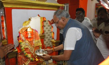 प्रधानमंत्री  नरेंद्र मोदी के सुशासन के ऐतिहासिक 4399 दिनों का महायज्ञ: सांसद बृजमोहन अग्रवाल ने किया हनुमान पूजन