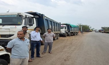 अवैध रेत परिवहन पर प्रशासन की बड़ी कार्रवाई, रेत भरे 10 हाइवा जब्त जब्त