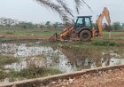 5 एकड निजी भूमि पर की जा रही अवैध प्लाटिंग पर रोक लगायी गयी