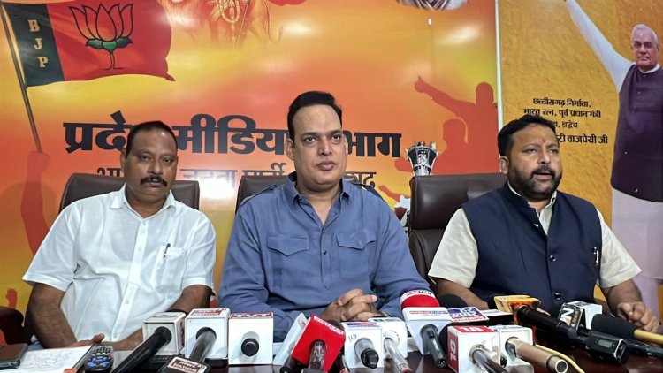 भाजपा प्रदेश प्रवक्ता गौरीशंकर श्रीवास की सीजी-पीएससी घोटाले को लेकर  पत्रकार वार्ता; पूर्ववर्ती कांग्रेस सरकार पर तीखा हमला